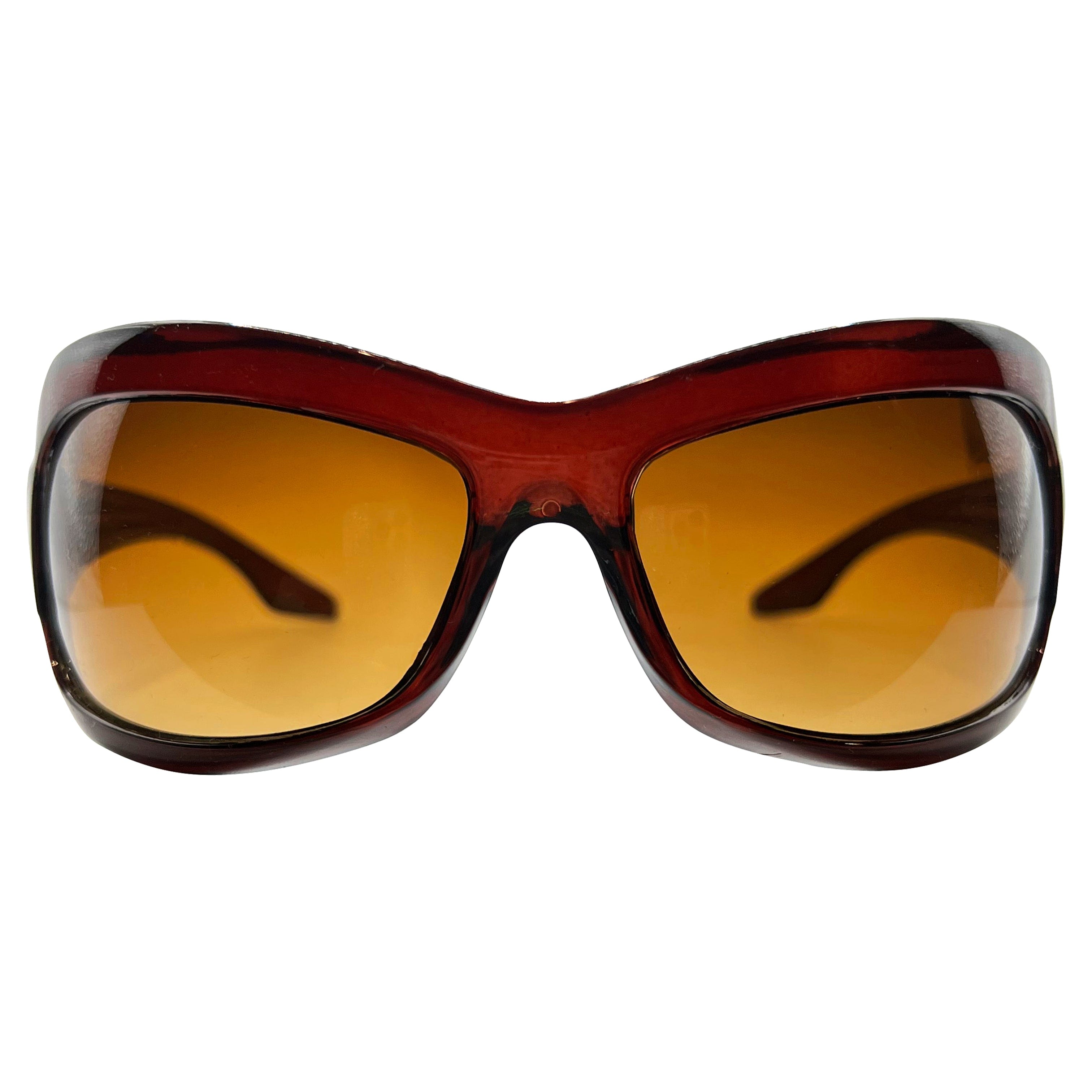 NO-NO Jelly Brown/Amber Indie Sunglasses
