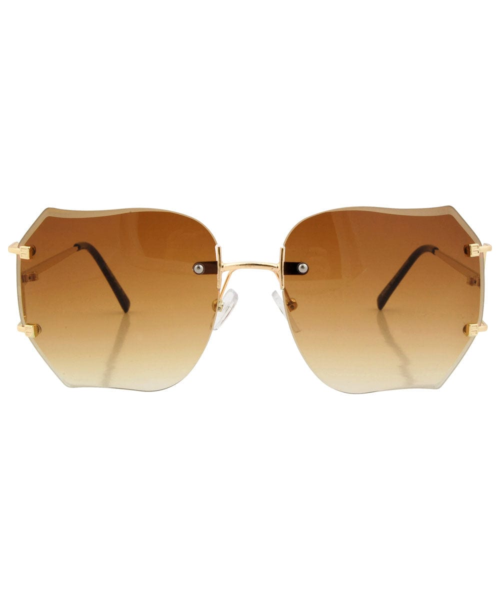CHIRP Brown Rimless Sunglasses