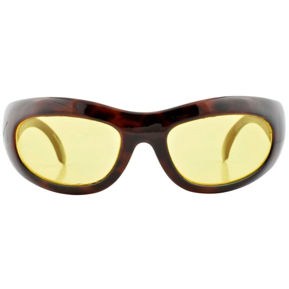 Shop CLANK tortoise vintage sports sunglasses for women