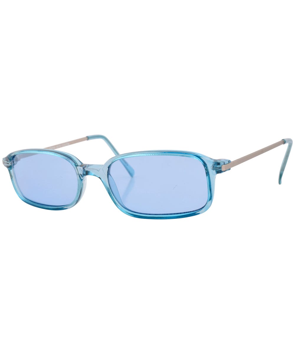 coated blue sunglasses