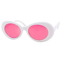 cobain white pink sunglasses