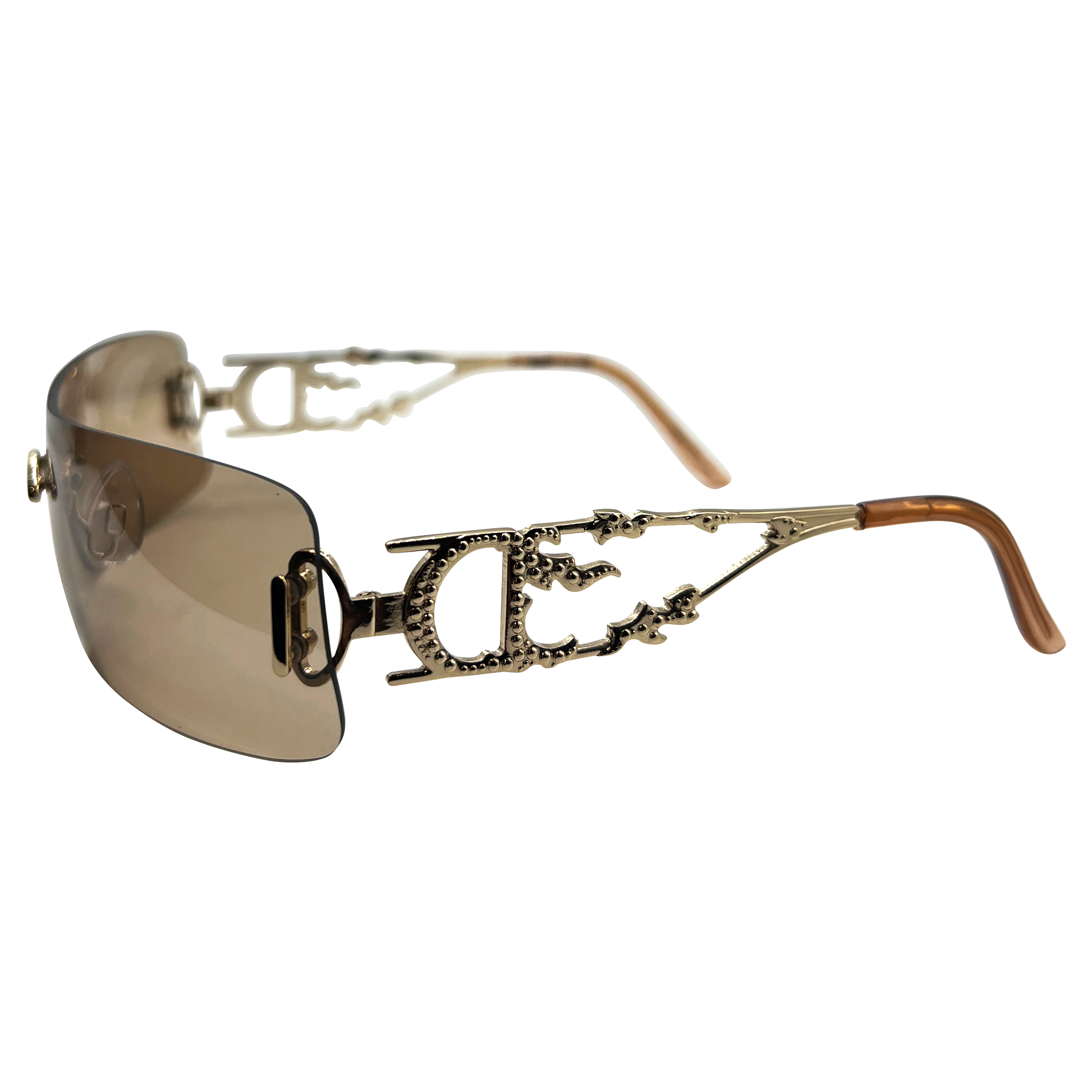 COI Gold/Brown Rimless Sunglasses