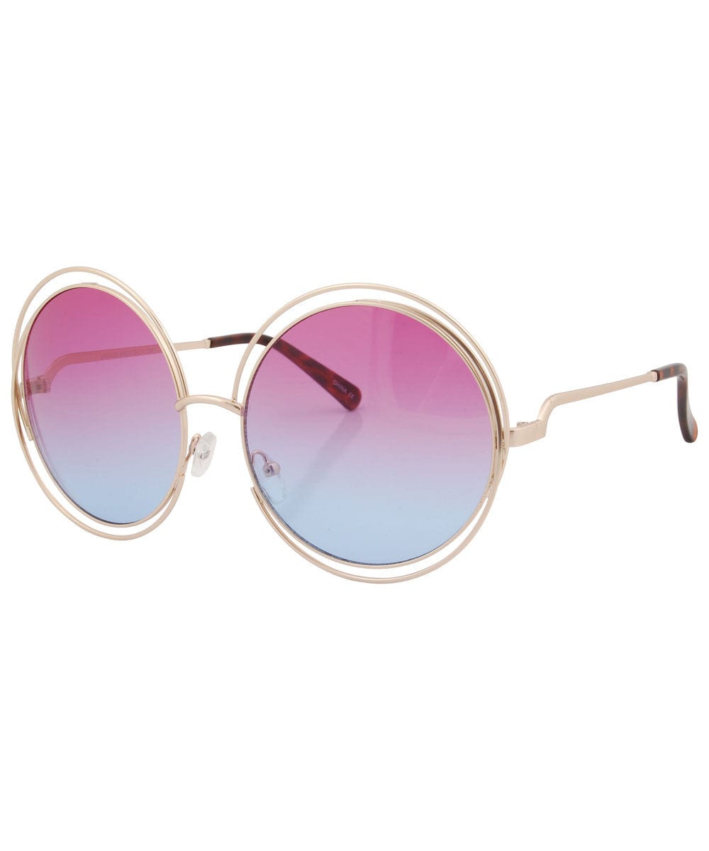 concentric pink blue sunglasses