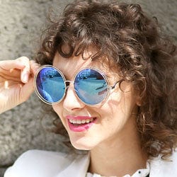 concentric silver blue sunglasses