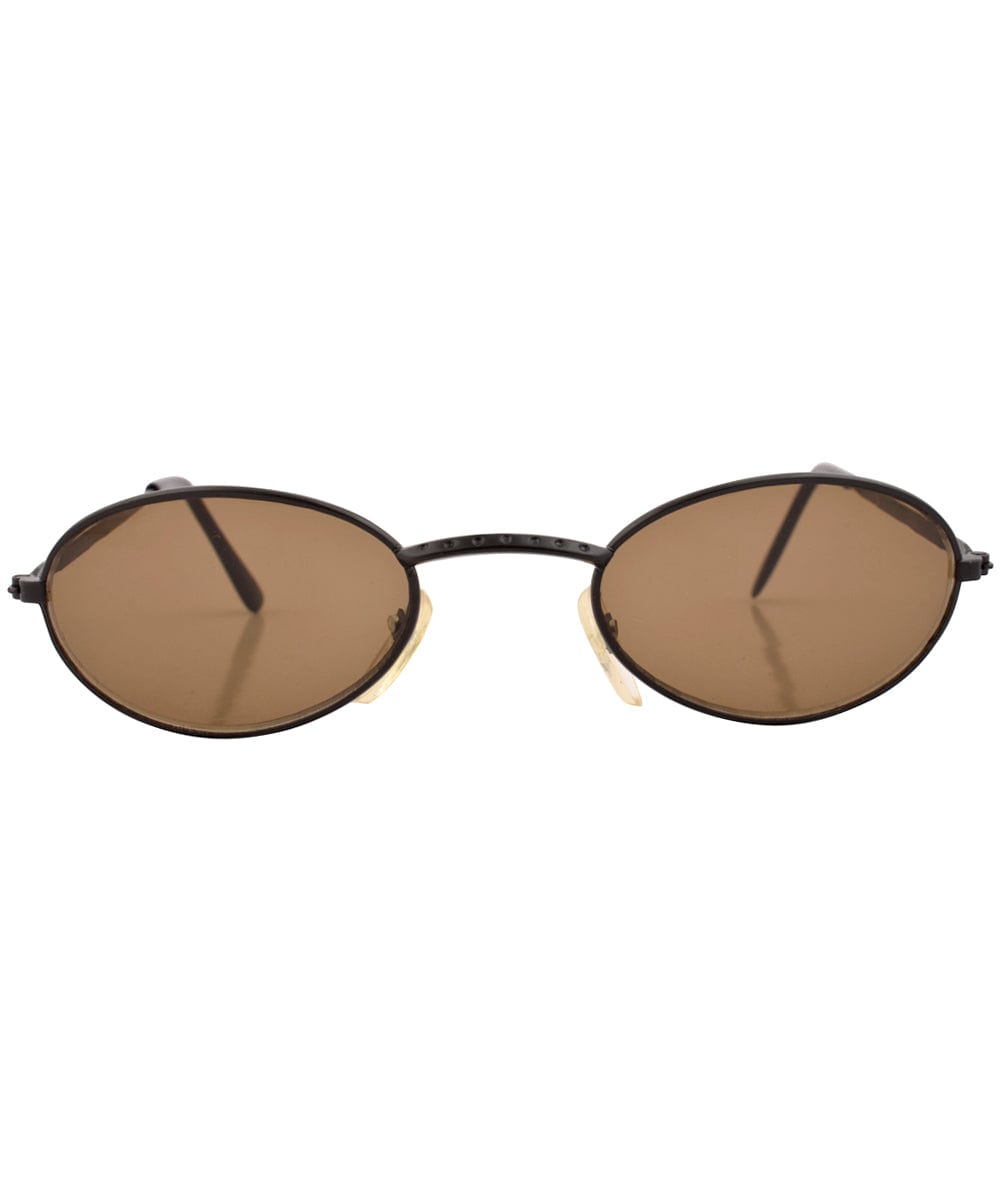 convex black brown sunglasses