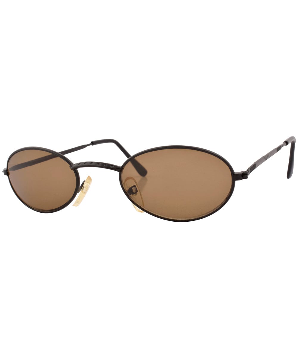 convex black brown sunglasses
