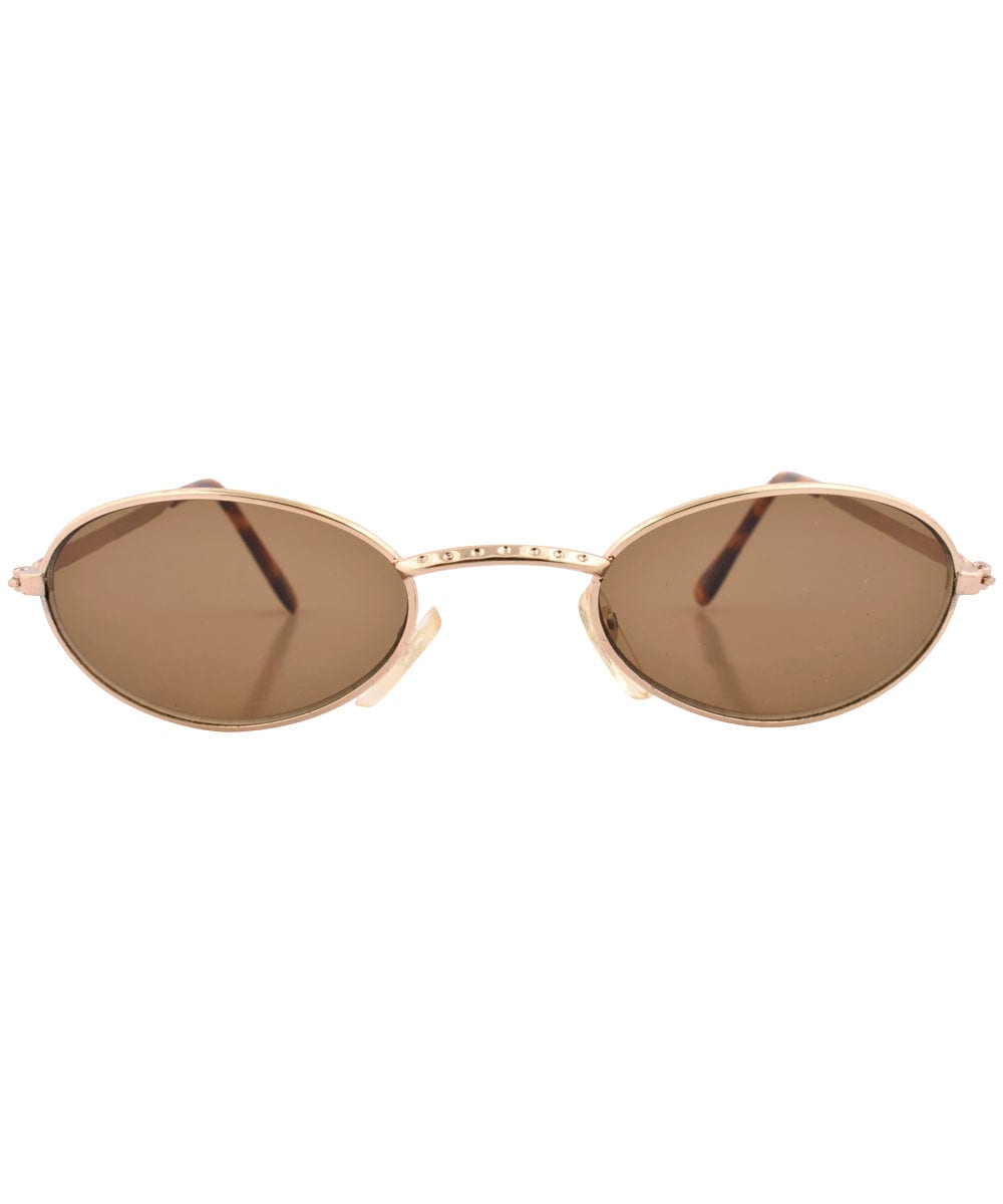 convex gold brown sunglasses