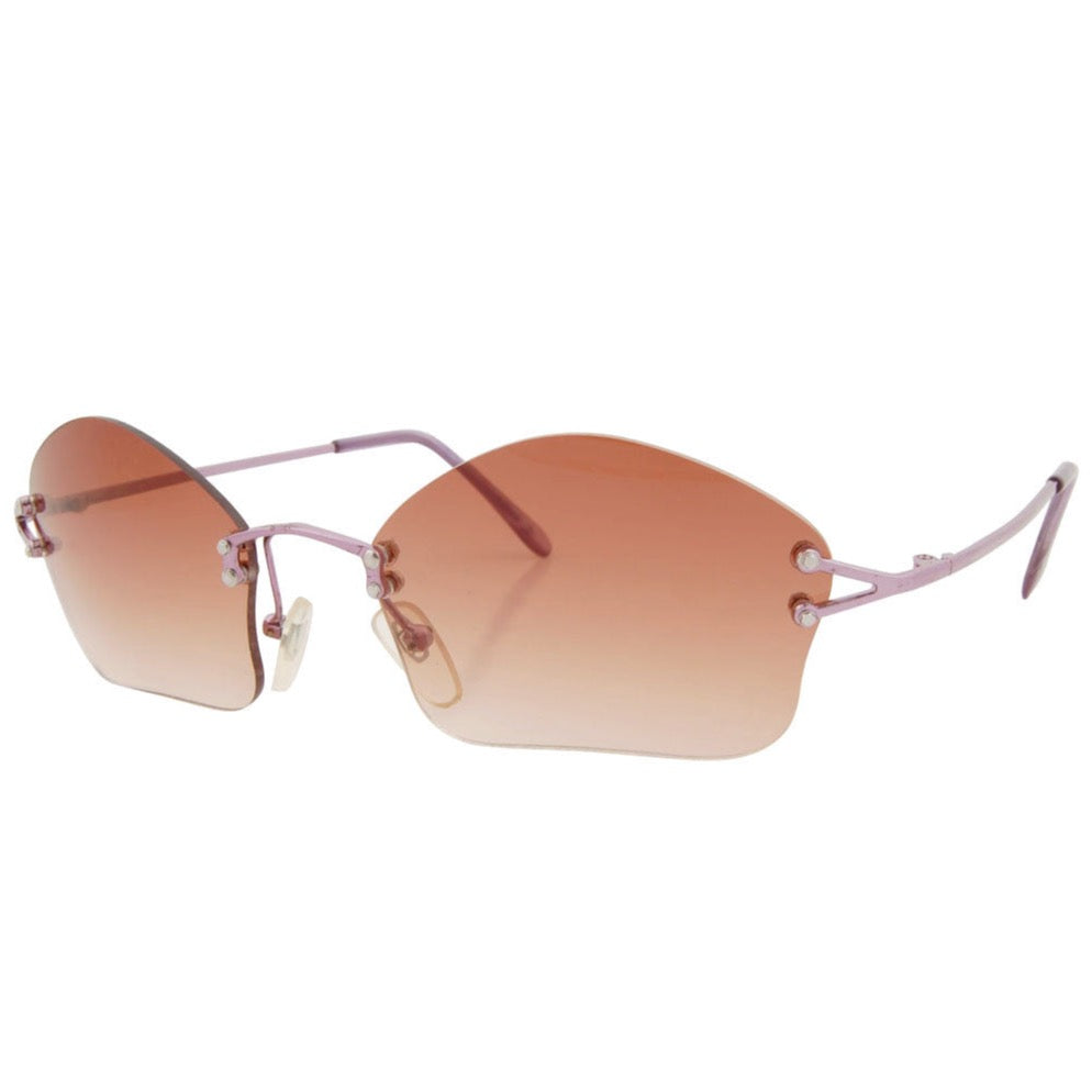 Shop Cosmic Brown/Purple Vintage Rimless Sunglasses for Women