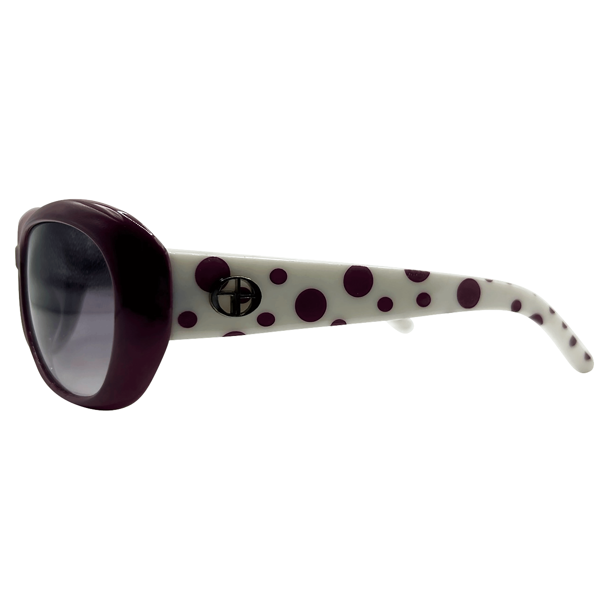 FLORA Round Polka Dot Sunglasses