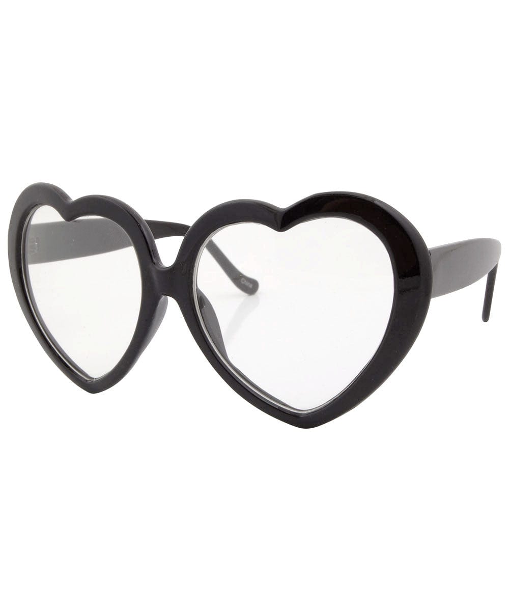 Unique Vintage Black Heart Glasses