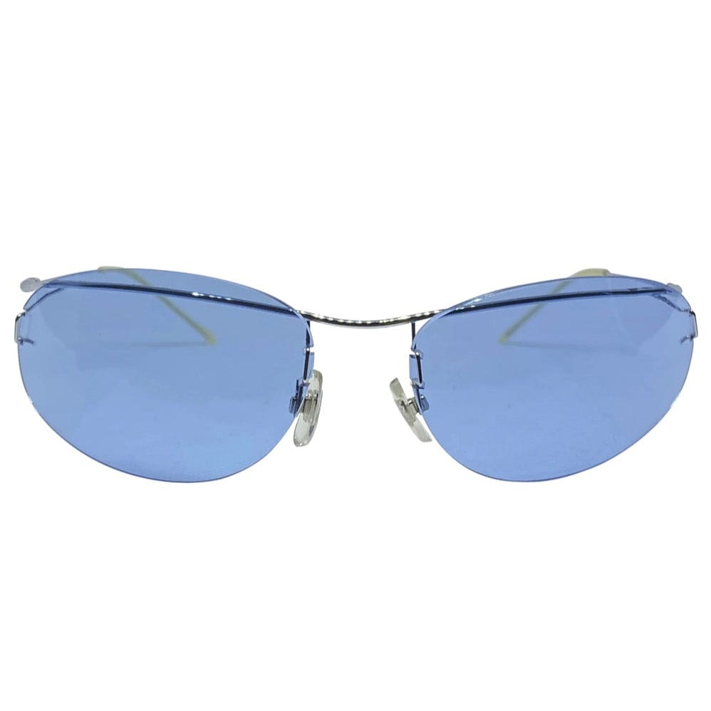 DELEON Blue Rimless Oval Sunglasses
