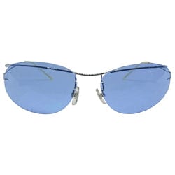 DELEON Blue Rimless Oval Sunglasses
