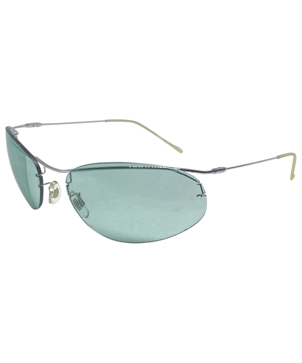DELEON Green Rimless Oval Sunglasses