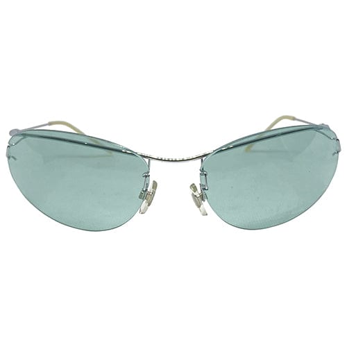 DELEON Green Rimless Oval Sunglasses