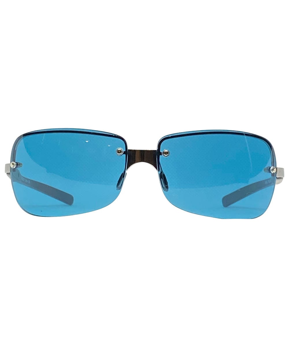 DOSE Turquoise Y2K Rimless Sunglasses