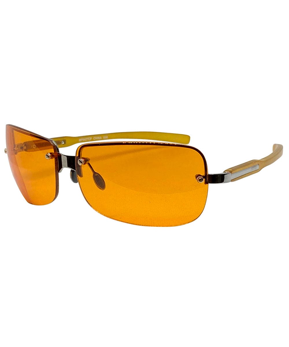 DOSE Orange Y2K Rimless Sunglasses