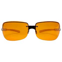 DOSE Orange Y2K Rimless Sunglasses