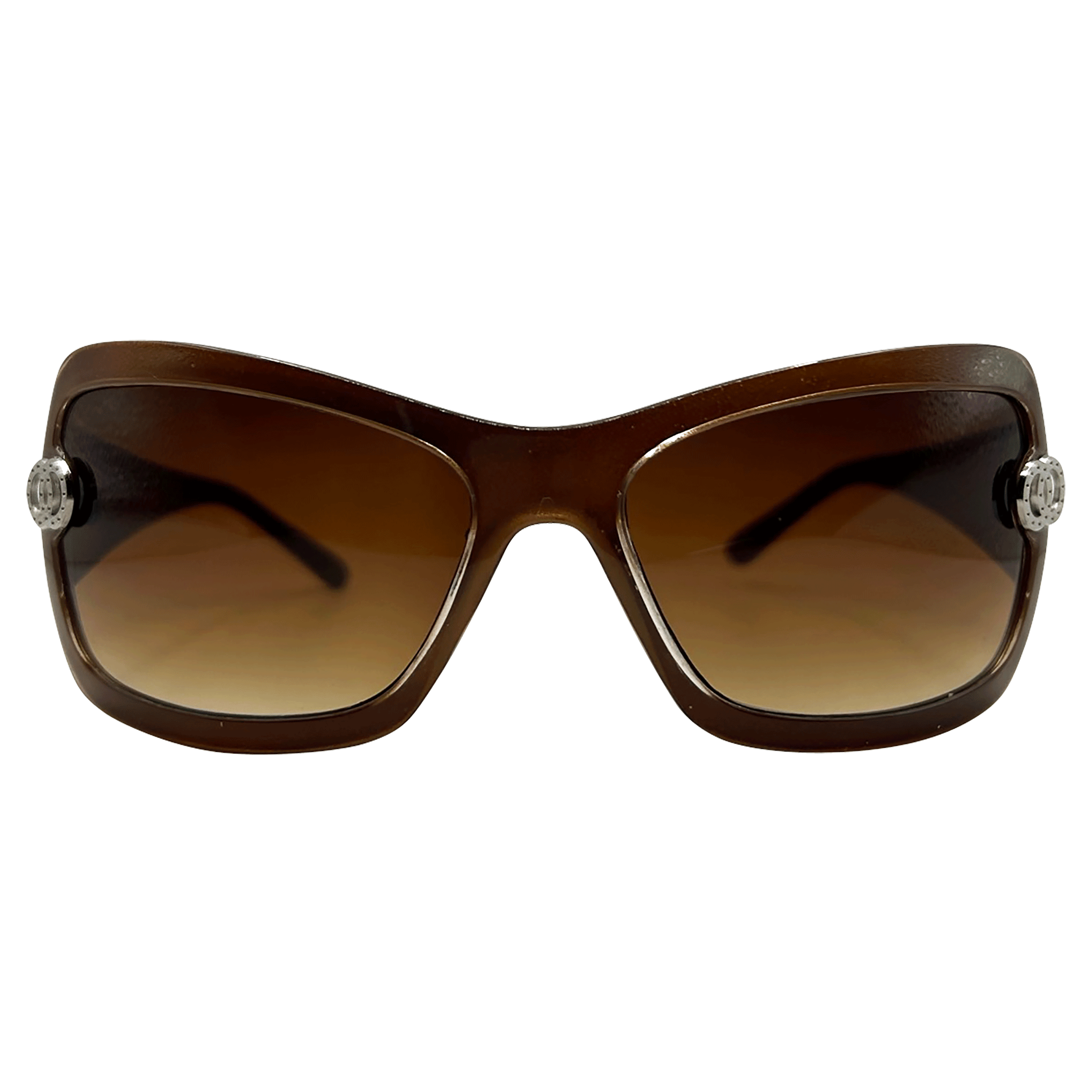 DROP TOP Y2K Round SunglassesTan-Giant Vintage Eyewear