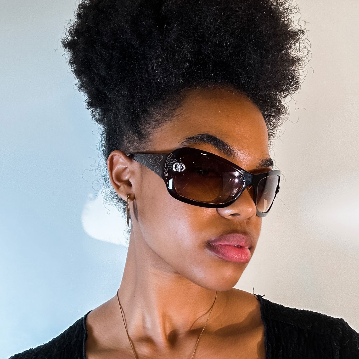 DROP TOP Y2K Round Sunglasses-Giant Vintage Eyewear
