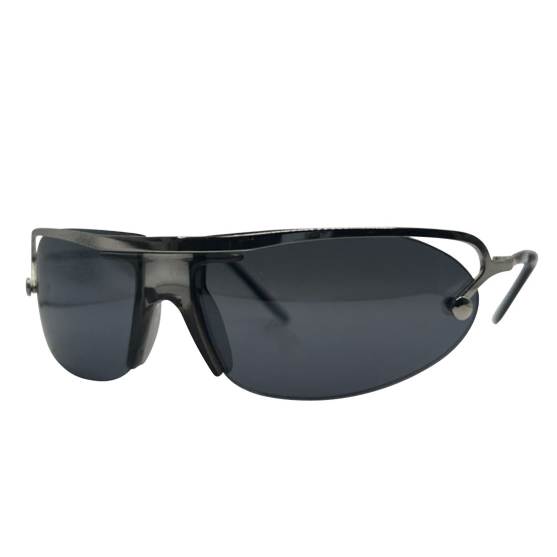 ENTERPRISE Silver Grey/Super Dark Sports Sunglasses-Giant Vintage Eyewear