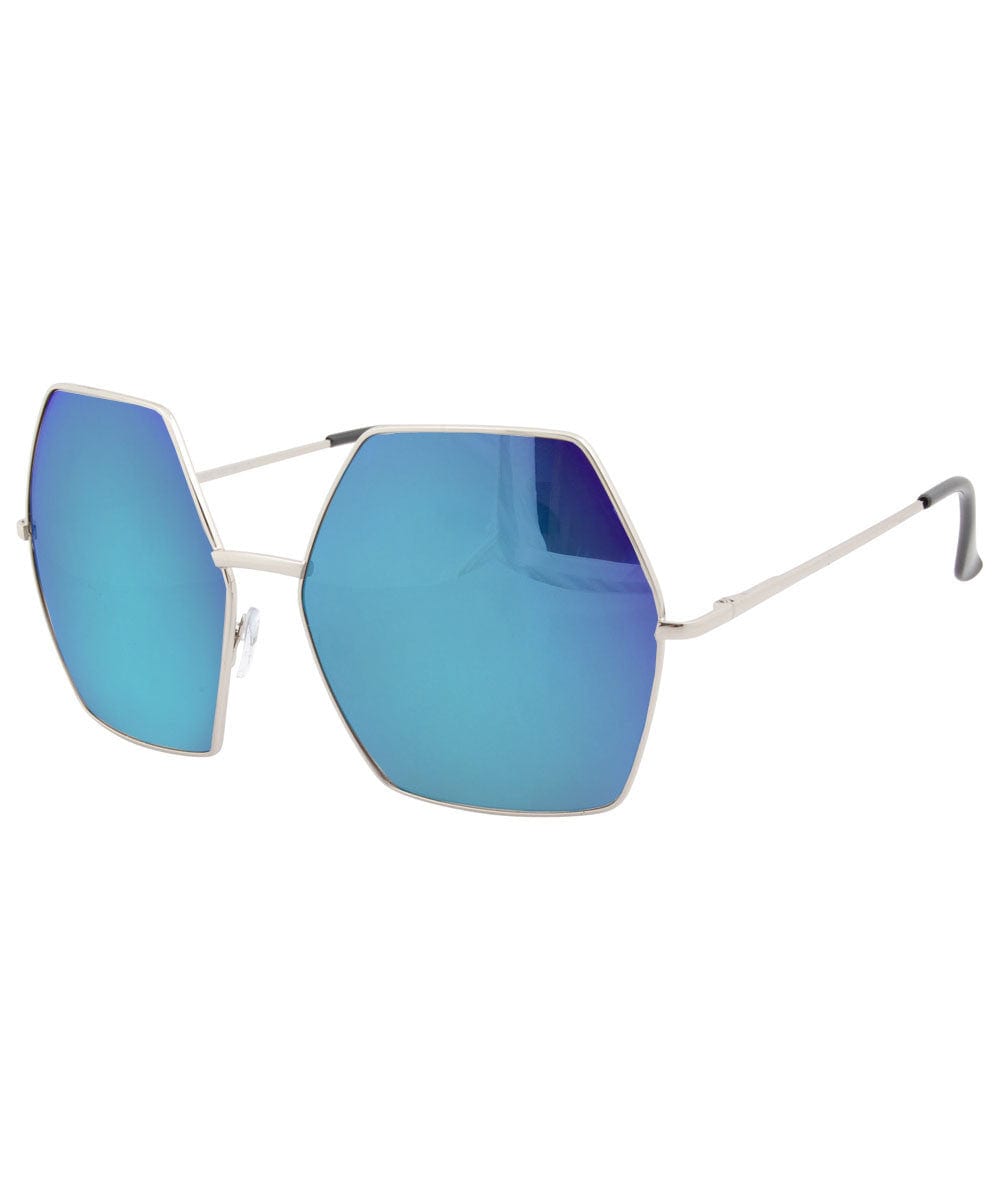 fab silver blue sunglasses