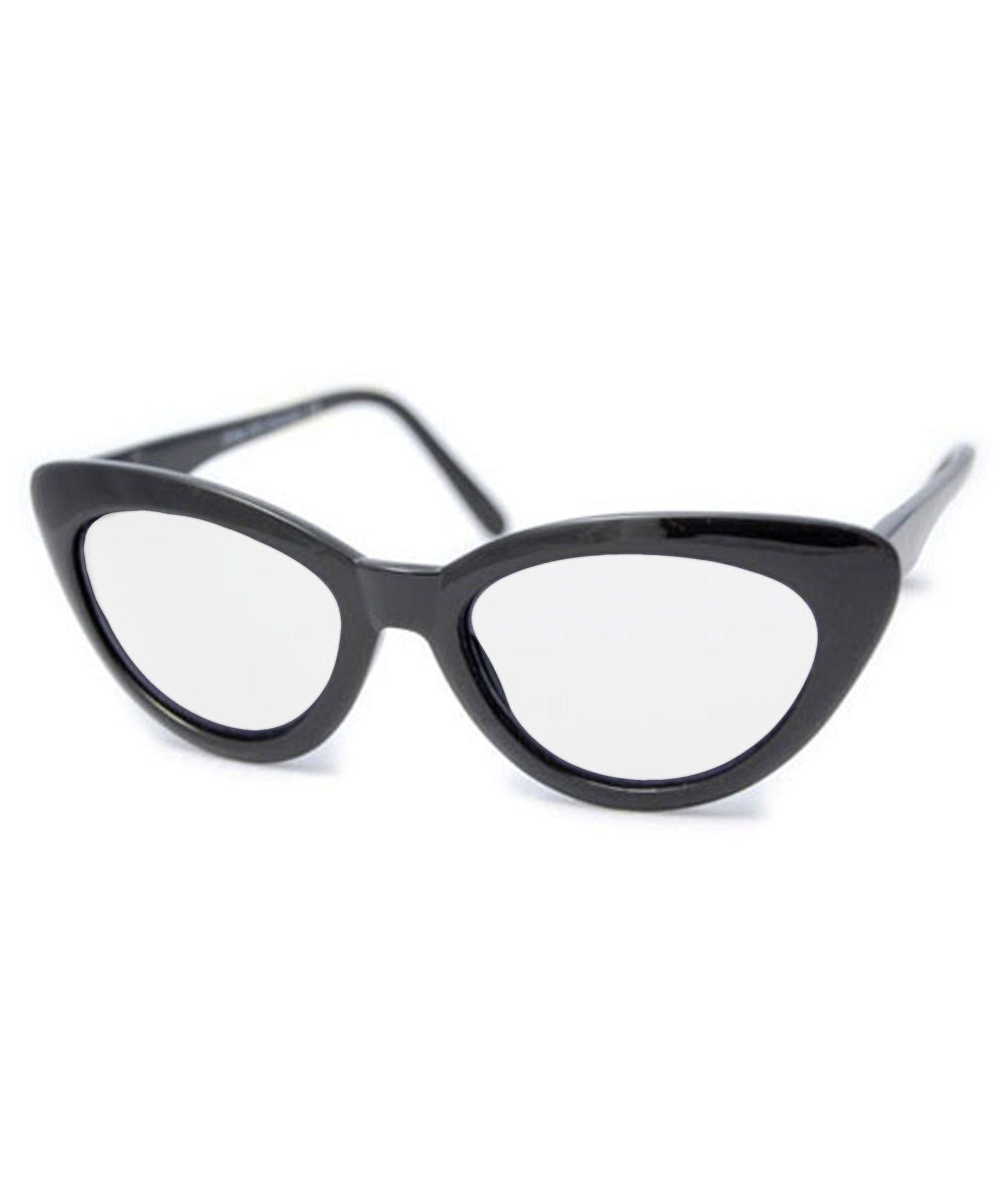 feline black clear sunglasses