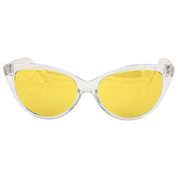 feline crystal yellow sunglasses