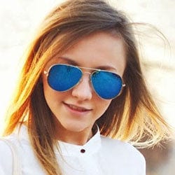 ferrante gold blue sunglasses