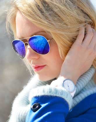 ferrante silver blue sunglasses