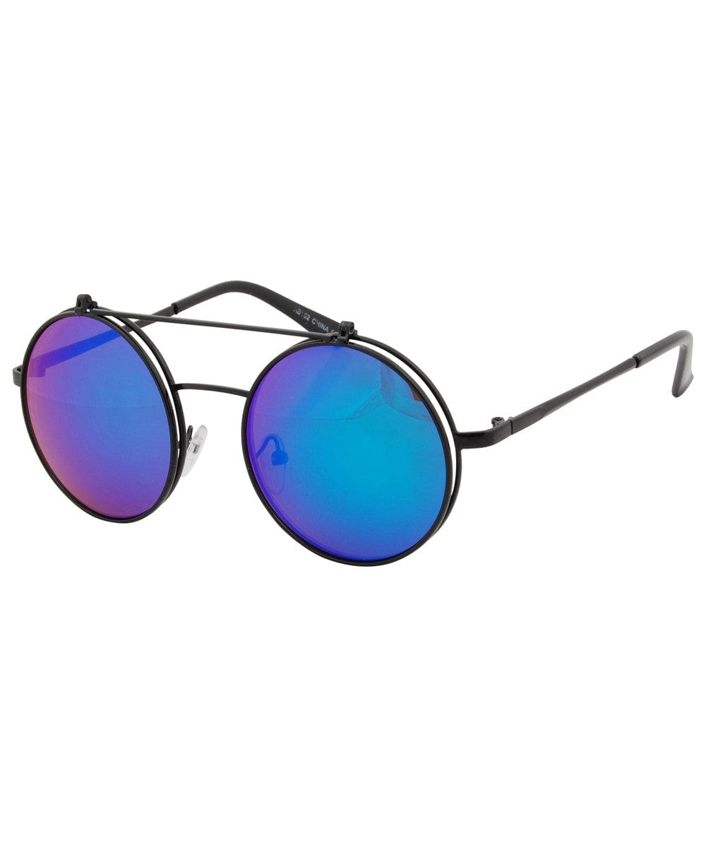 flip power black aqua sunglasses