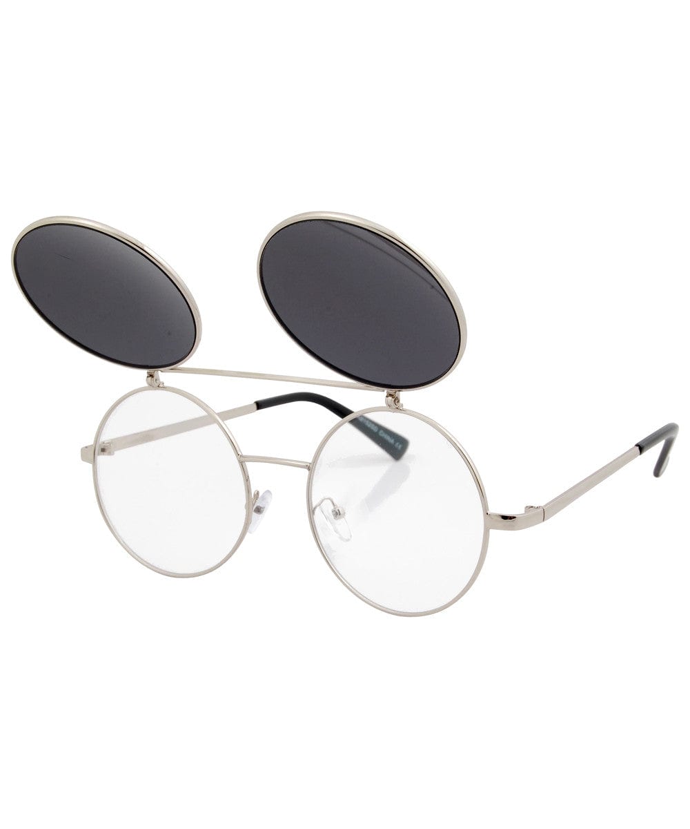 flip power silver sunglasses