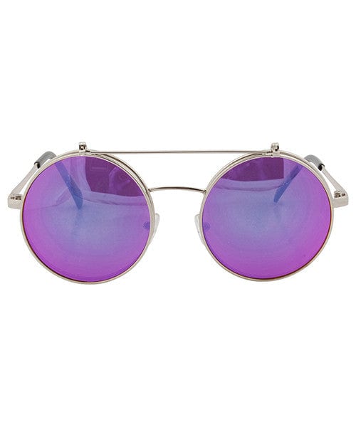 flip power silver purple sunglasses