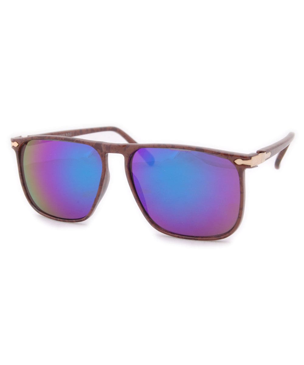 franco brown blue sunglasses