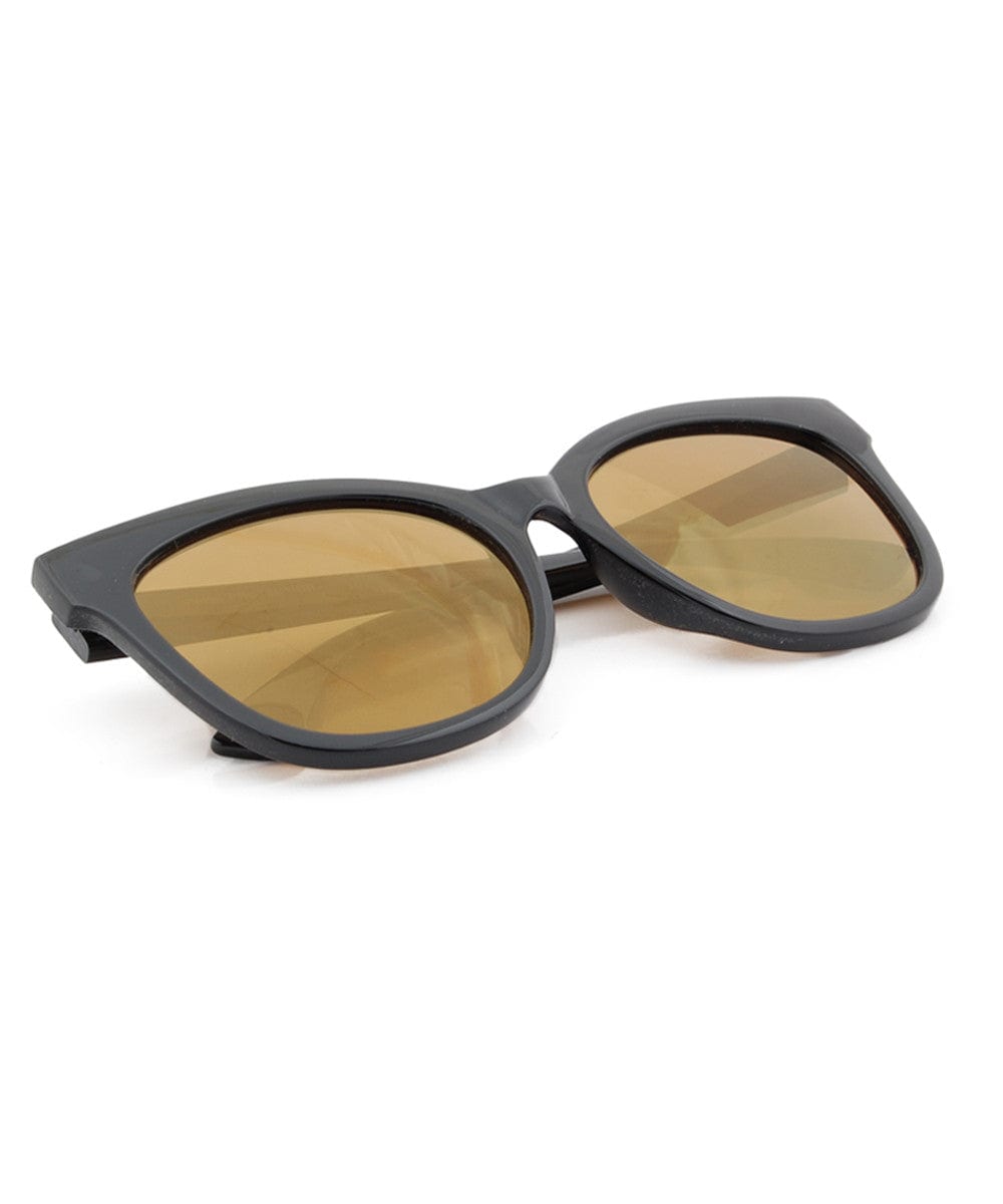 fricassee black brass sunglasses