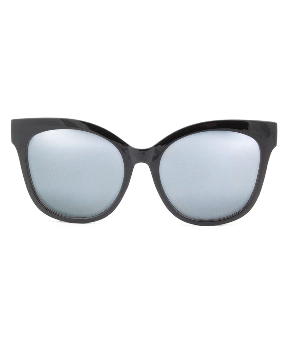 fricassee black mirrored sunglasses