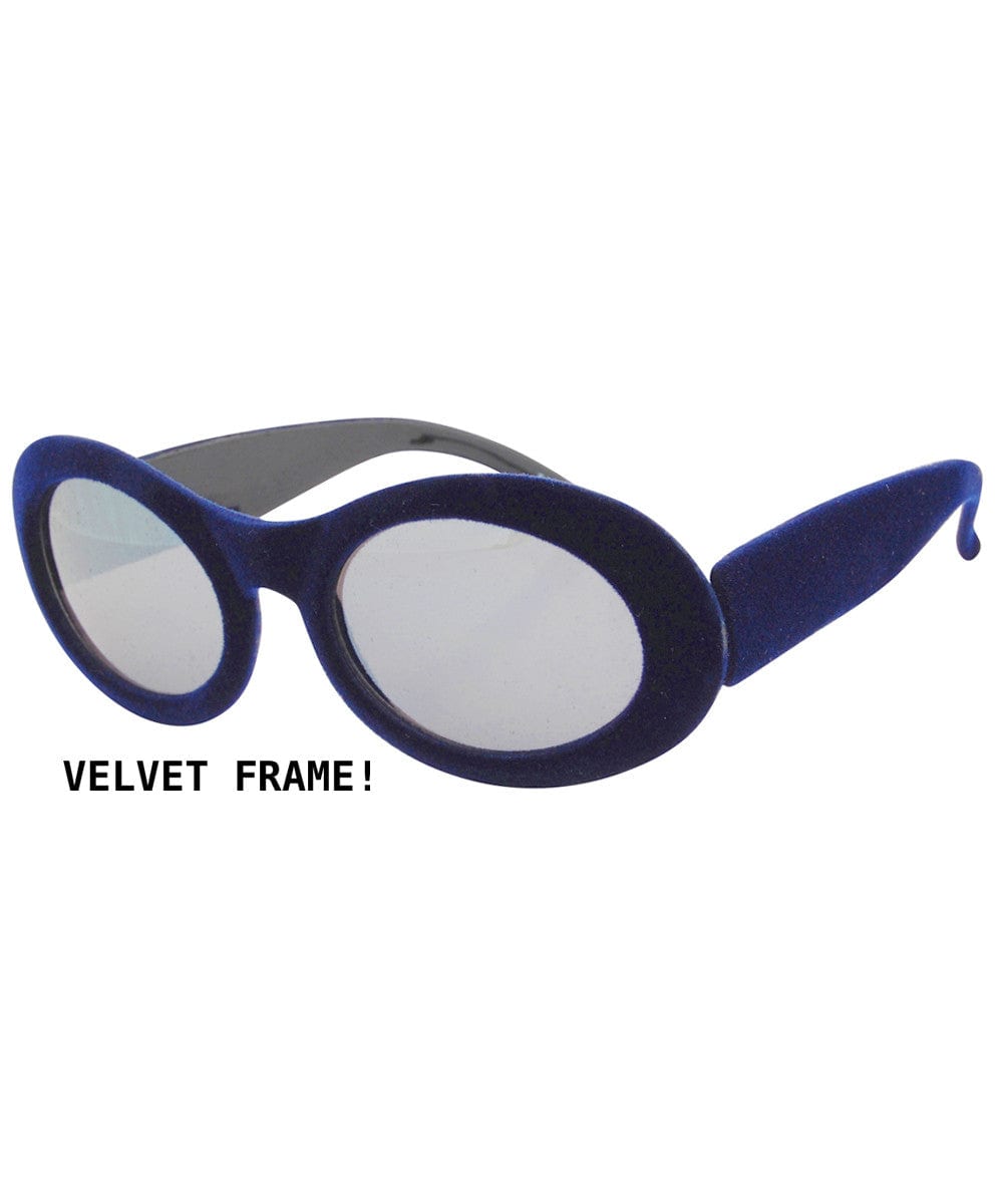 furry love blue mirror sunglasses