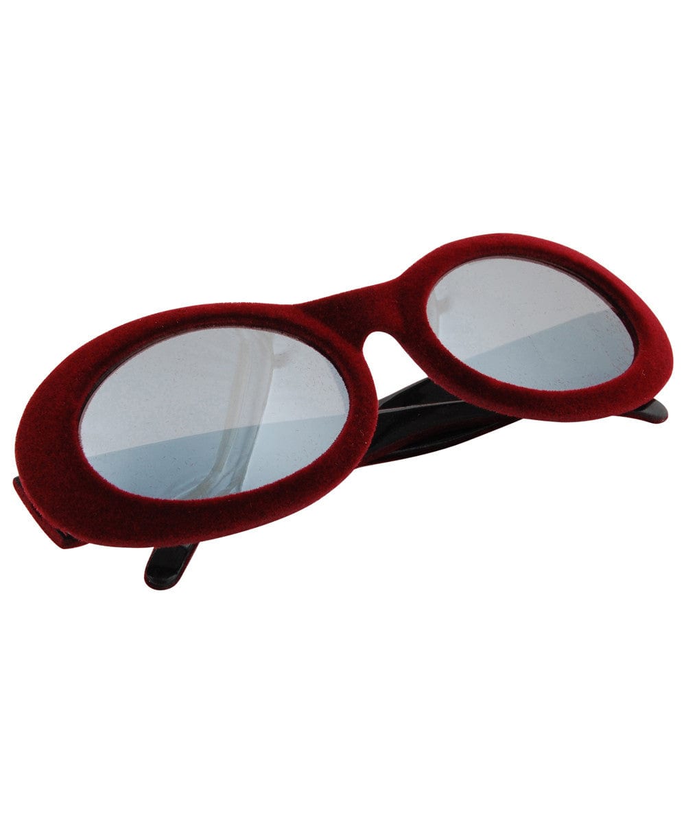 furry love crimson mirror sunglasses