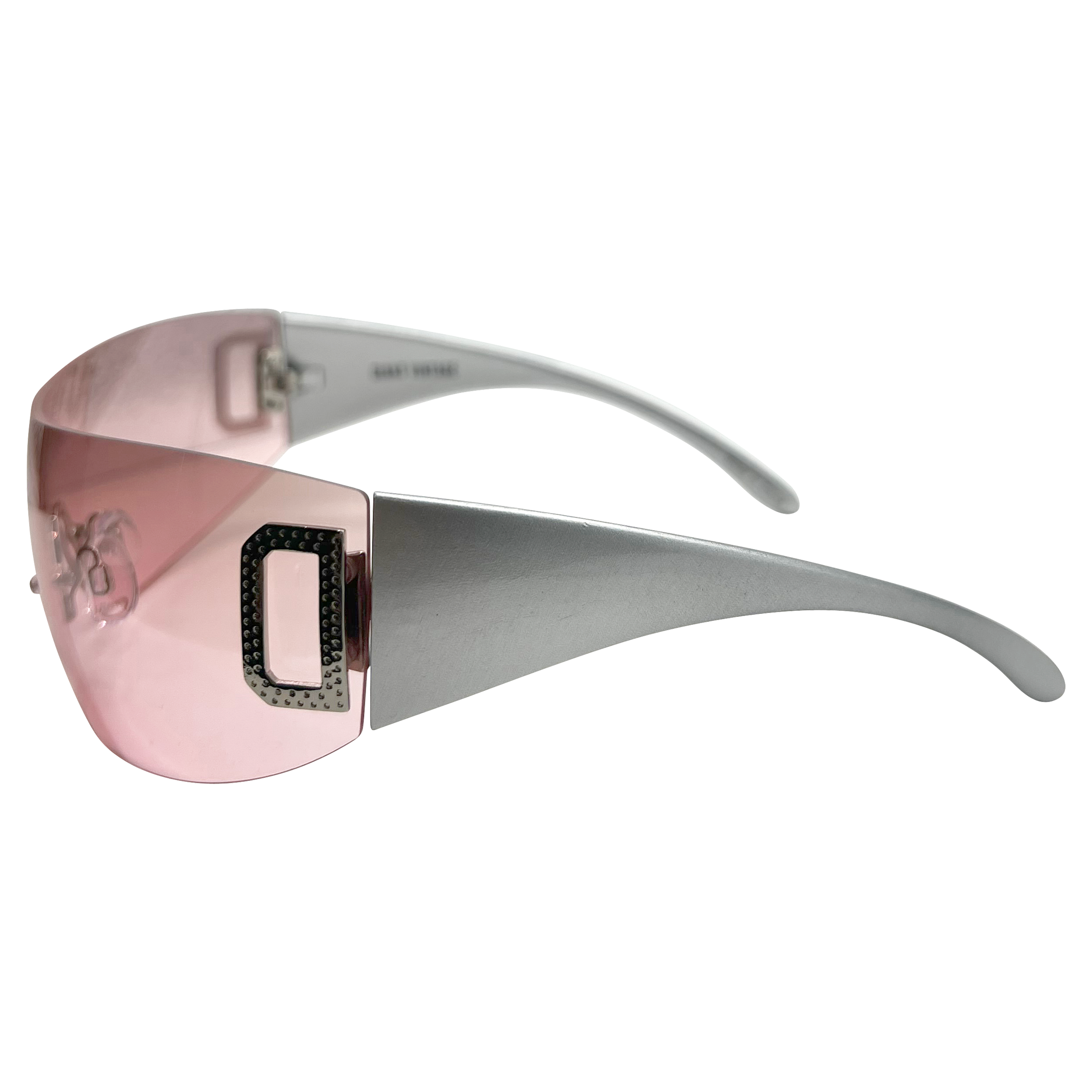 GHOST Pink Rimless Shield Sunglasses