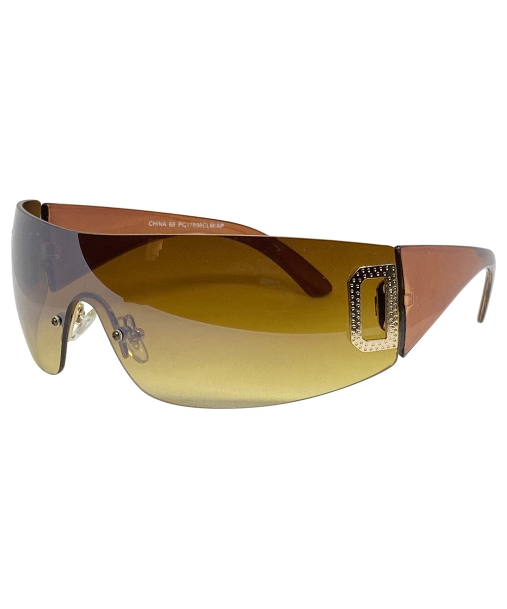 GHOST Amber Rimless Shield Sunglasses