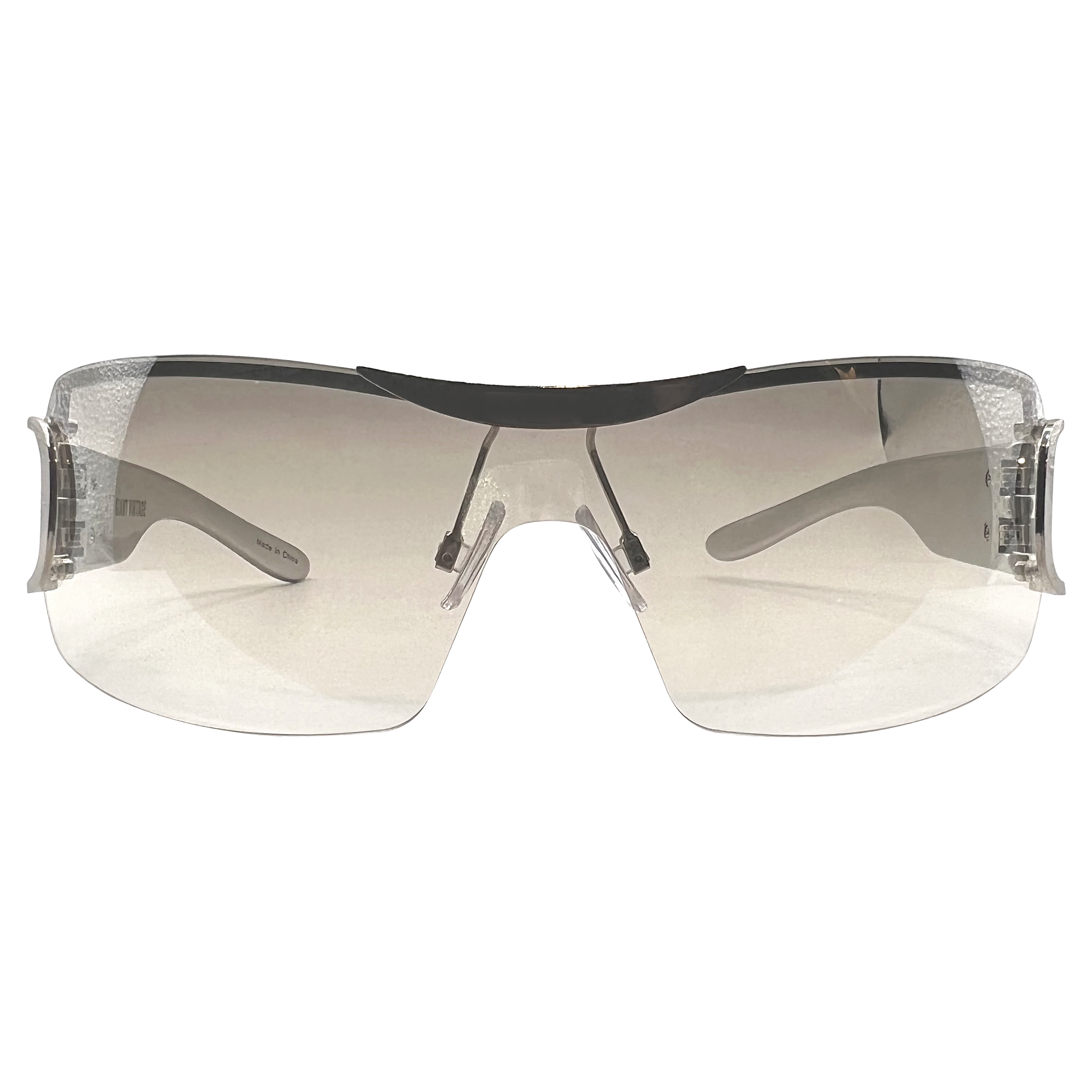GLAZE TAWNY Flash Rimless Shield Sunglasses