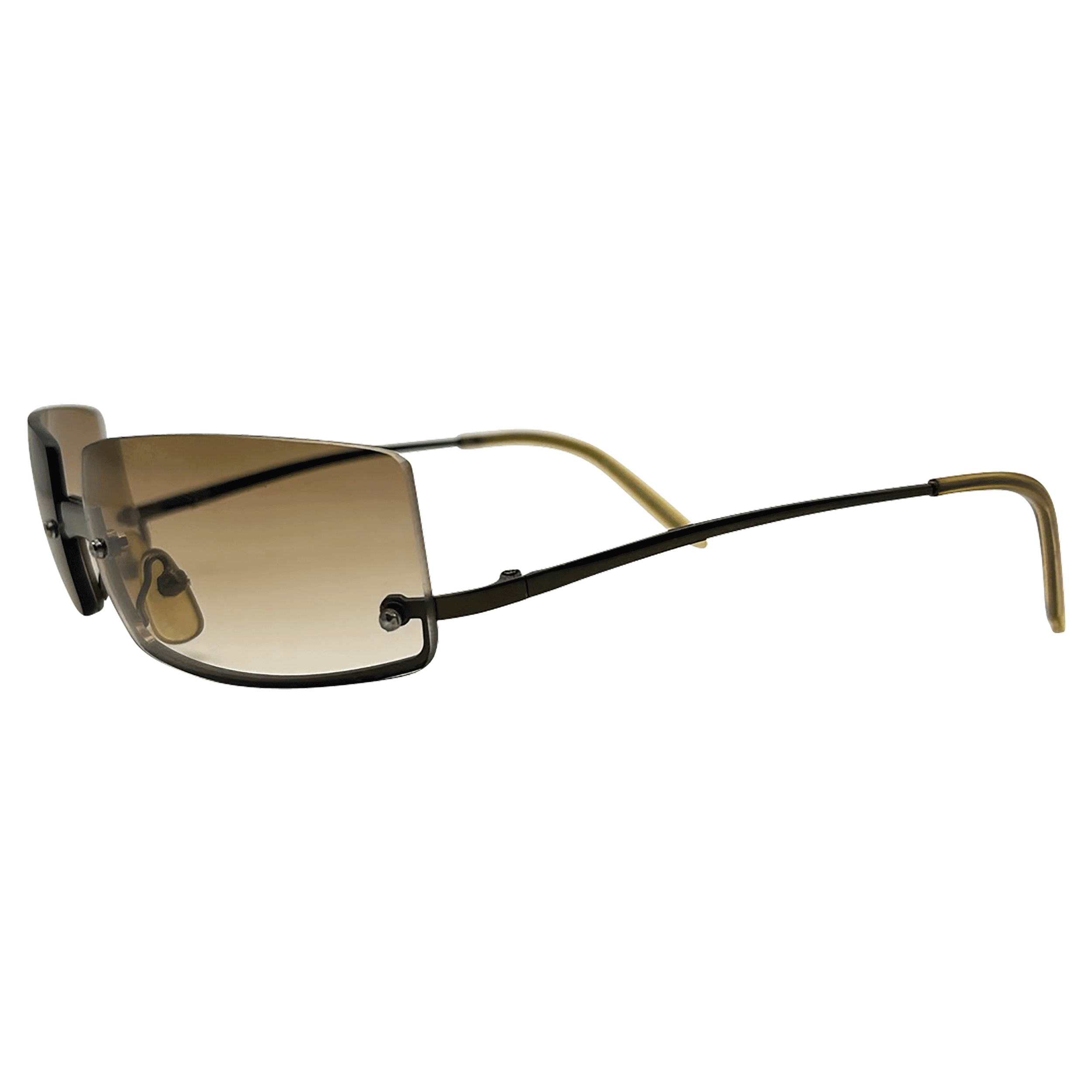 GLOSSY Rimless Square Sunglasses