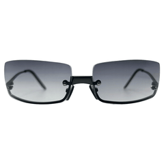 GLOSSY Rimless Square SunglassesSmoke-Giant Vintage Eyewear