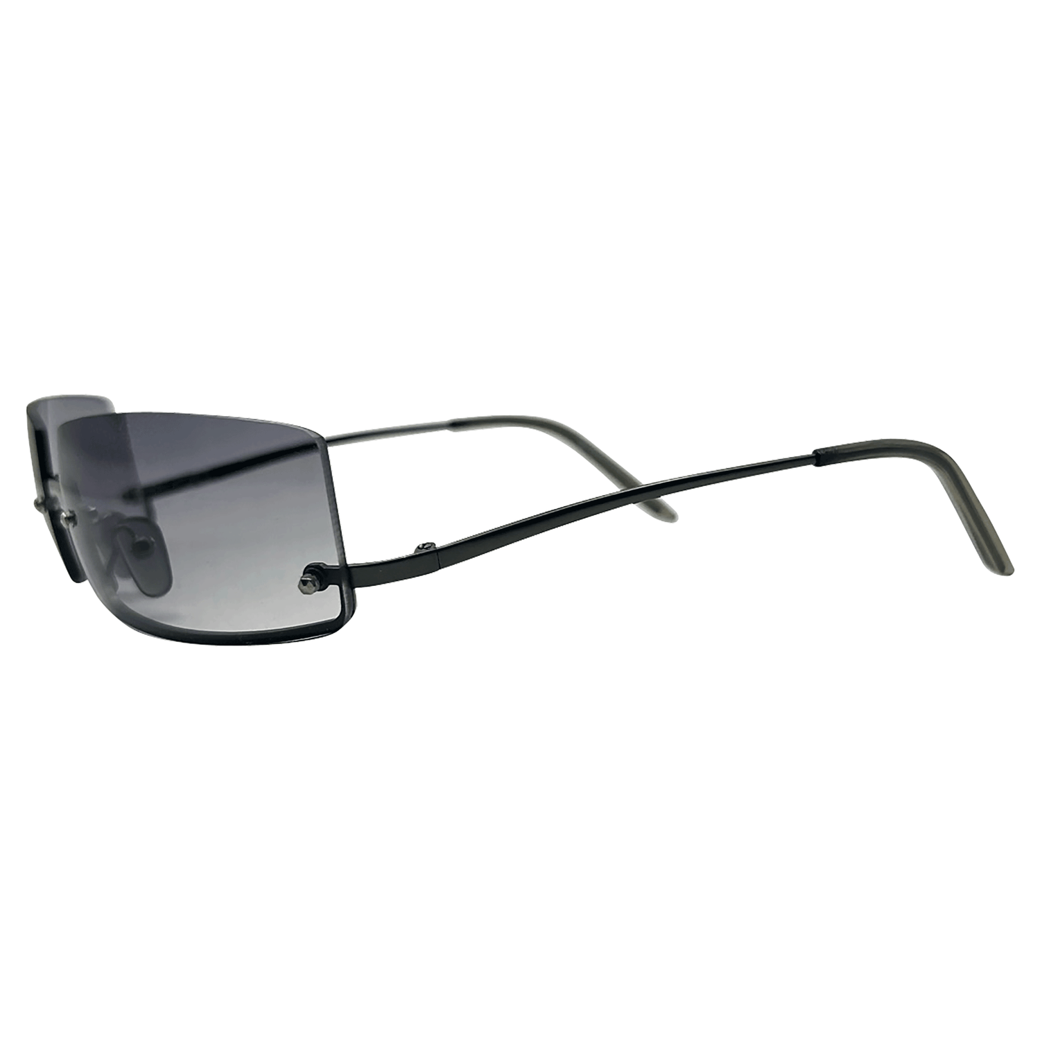 GLOSSY Rimless Square Sunglasses-Giant Vintage Eyewear