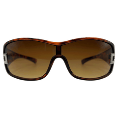 GOODIE Sport Shield SunglassesTortoise/Amber-Giant Vintage Eyewear