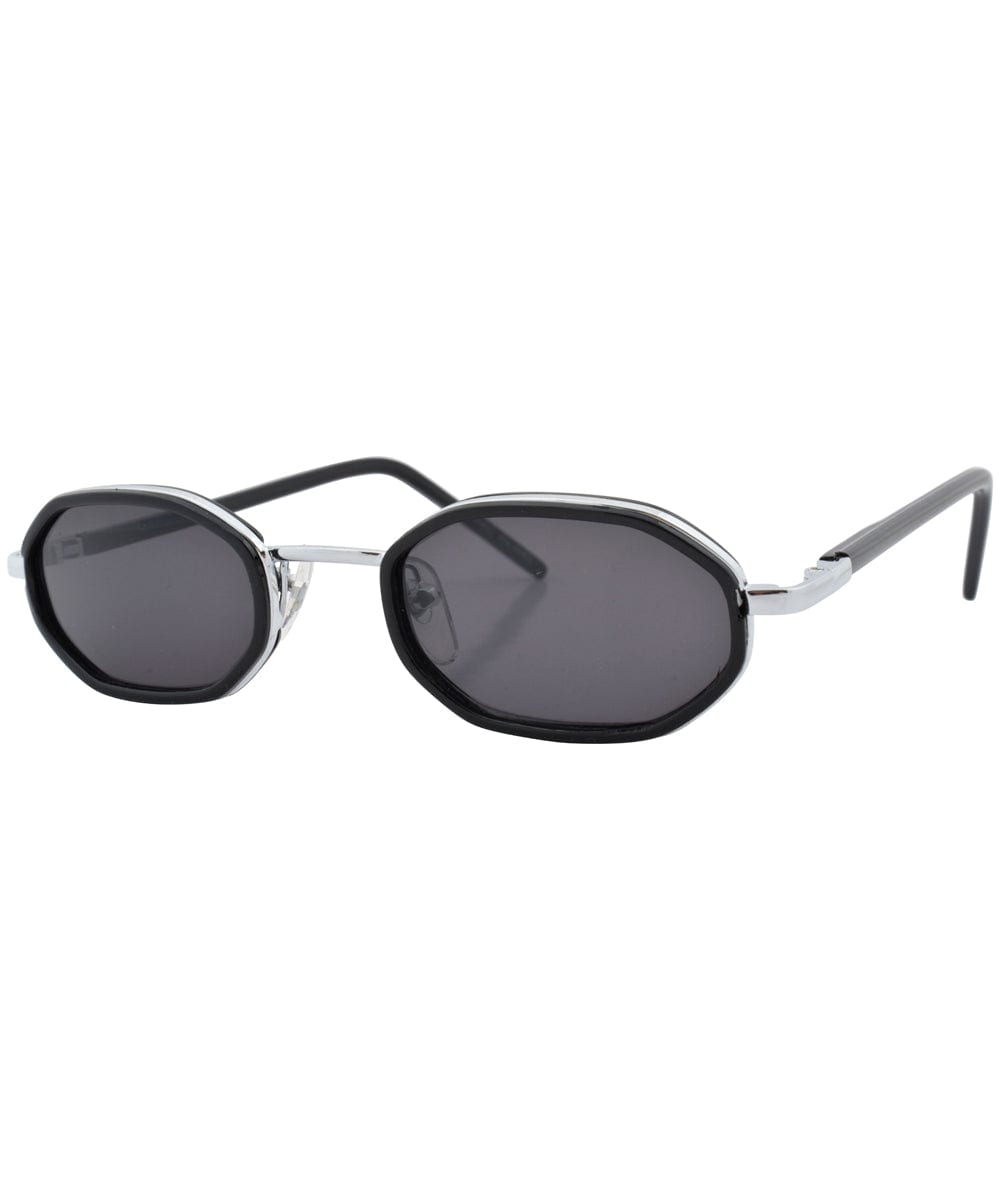 hominy black silver sunglasses