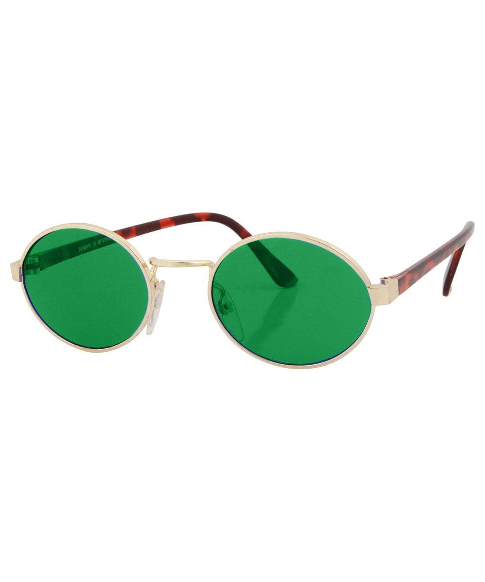haysi green gold sunglasses