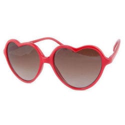 big hearts red sunglasses