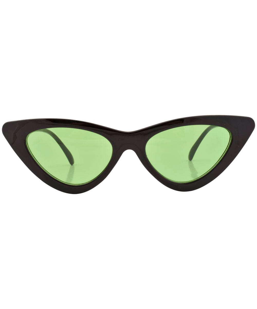 hotsie black green sunglasses