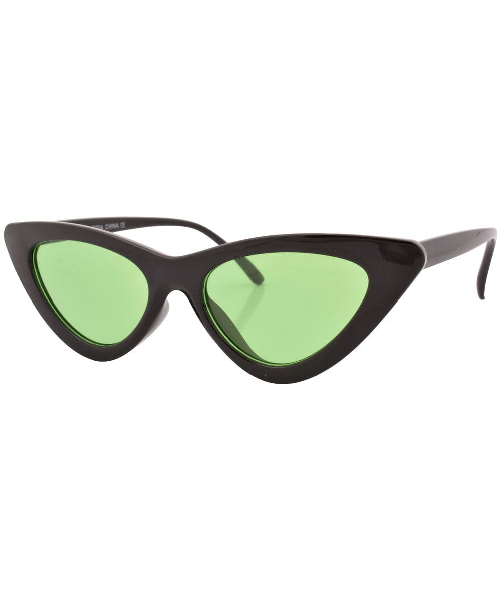 hotsie black green sunglasses
