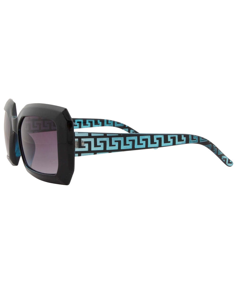 hustle black blue sunglasses